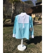 Camisa vichy turquesa Mon petit bonbon
