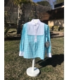 Camisa vichy turquesa Mon petit bonbon
