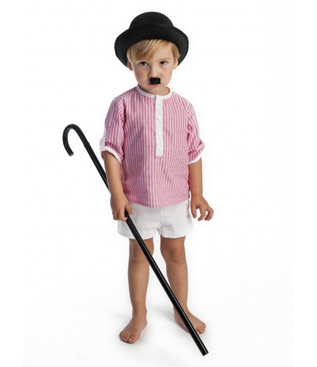 Conjunto niño blanco y fucsia José Varón