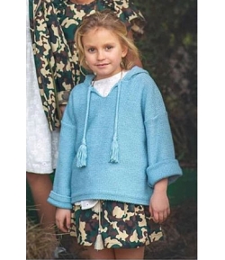 Jersey Azul con capucha Mia y Lia