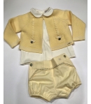 Chaqueta larga punto amarilla Mariposa