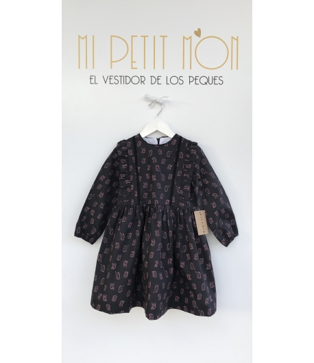 Vestido negro buhos Mia y Lia