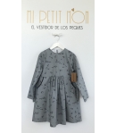 Vestido gris pajaros Mia y Lia