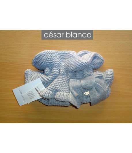Cuello punto gris claro Cesar Blanco
