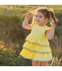 Vestido volantes amarillo Rochy