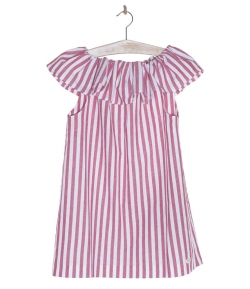 Vestido rayas coral José Varón