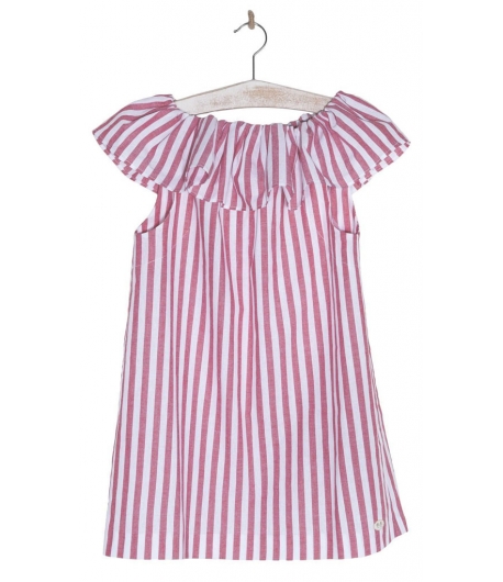 Vestido rayas coral José Varón