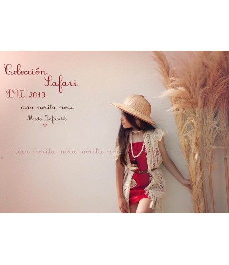 Conjunto vestido, chaleco, collar y cinturón Safari Nora Norita Nora