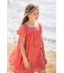 Vestido coral bordado plata Oh!Soleil