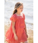 Vestido coral bordado plata Oh!Soleil