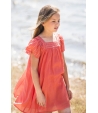 Vestido coral bordado plata Oh!Soleil
