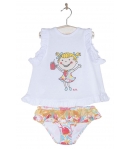 Conjunto niña culetín licra y camiseta Fresas José Varón