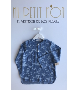 Camisa azul camuflaje Mia y Lia