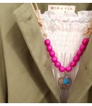 Colgante bola rosa Calavera Mia y Lia