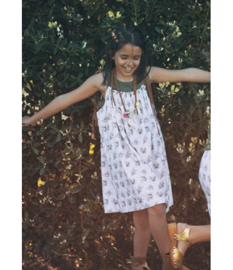 Vestido blanco flores Mia y Lia