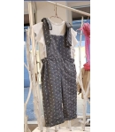 Peto azul flores blancas Mia y Lia