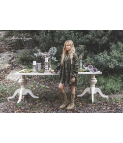 Vestido Jaspe manga abullonada Bella Bimba