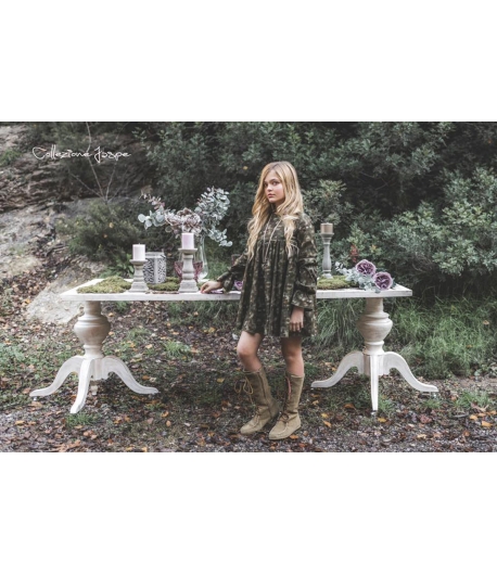 Vestido Jaspe manga abullonada Bella Bimba