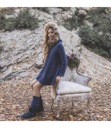 Vestido Amatista Marino vuelo lurex Bella Bimba