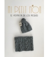 Conjunto gorro y cuello gris Gorros Navarro