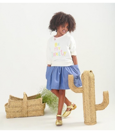 Sudadera blanca mensaje Mia y Lia