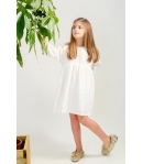 Vestido blanco manga francesa Mia y Lia