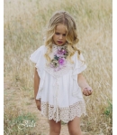 Vestido Jala faralae blanco y crudo Bella Bimba