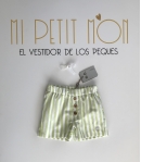 Pantalón corto rayas verde pistacho José Varón