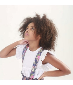 Blusa blanca manga volante Mia y Lia