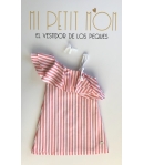 Vestido rayas coral José Varón