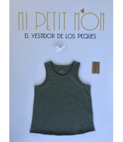 Camiseta tirantes kaki Mia y Lia