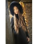 Vestido evasé Onis escudo con capucha pelo marmota Bella Bimba