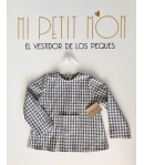 Camisa cuadros azul y gris Mia y Lia