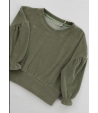 Sudadera verde terciopelo Mia y Lia