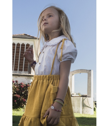 Falda volante mostaza Mia y Lia