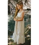 Vestido Alma plumeti bordado largo Bella Bimba & Bamboline