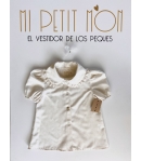 Blusa en crudo con raya plateada Mia y Lia