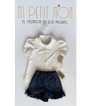 Short volante denim Mia y Lia