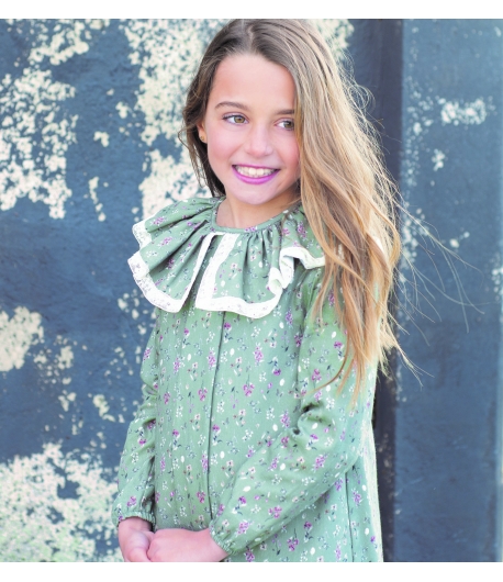Vestido flores Green Olive Eve Children