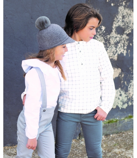 Camisa niño cuadros Vapor Grey Eve Children