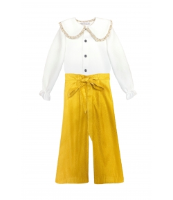 Conjunto blusa + pantalón culotte Moutard Eve Children