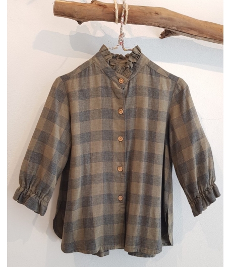 Blusa cuadros verde Mia y Lia