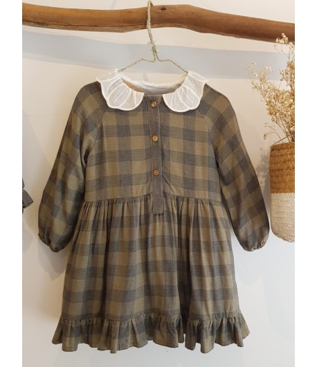 Vestido cuadros verde Mia y Lia