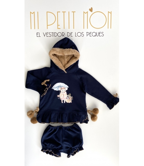 Conjunto niña de sudadera y braguita Ratón La Martinica