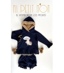 Conjunto niña de sudadera y braguita Ratón La Martinica