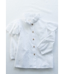Blusa blanca bordada volantes Mia y Lia