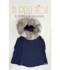 Capa Amatista Marino capucha pelo natural  Bella Bimba