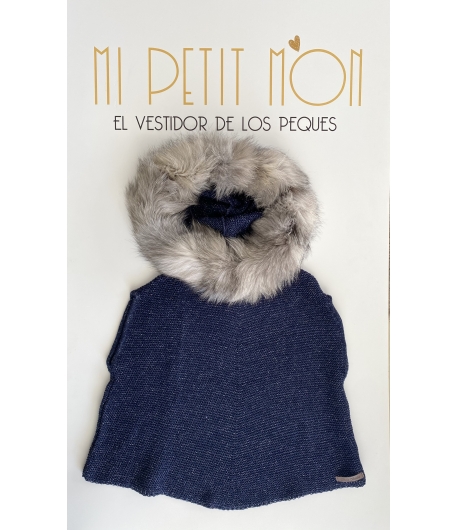 Capa Amatista Marino capucha pelo natural  Bella Bimba