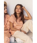 Blusa cuadros naranja MIA Y LIA