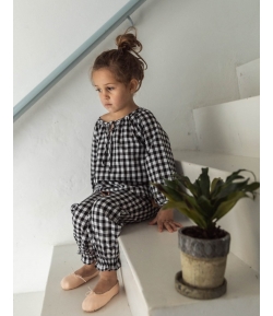 Blusa cuadros vichy negro MIA Y LIA